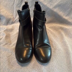 Vince Camuto Black Ankle Booties with Strap Detail